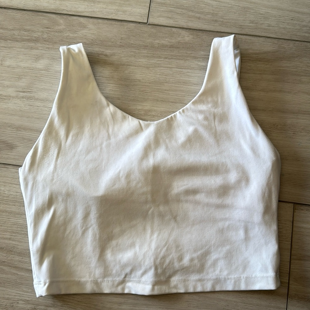 IWA company white crop top size Small